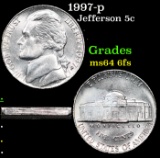 1997-p Jefferson Nickel 5c Grades Choice Unc 6fs