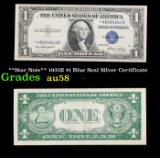 **Star Note** 1935E $1 Blue Seal Silver Certificate Grades Choice AU/BU Slider