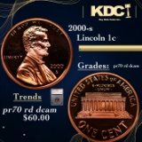 Proof 2000-s Lincoln Cent 1c Graded pr70 rd dcam BY SEGS