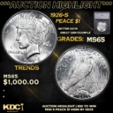 ***Auction Highlight*** 1926-s Peace Dollar $1 Graded ms65 By SEGS (fc)