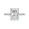 Decadence Sterling Silver Rhodium 7x12mm Radiant Cut  Size 9