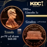 Proof 1993-s Lincoln Cent 1c Graded pr70 rd dcam BY SEGS