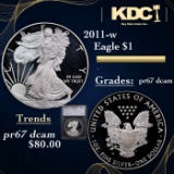 Proof 2011-w Silver Eagle Dollar 1 Graded pr67 dcam By SEGS
