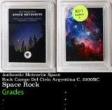 Authentic Meteorite Space Rock Campo Del Cielo Argentina C. 2200BC Graded By INB