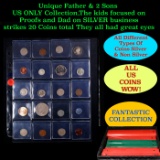 Unique Father & 2 Sons US ONLY Collection,The kids focused on Proofs and Dad on SILVER business stri