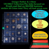 Unique Father & 2 Sons US ONLY Collection,The kids focused on Proofs and Dad on SILVER business stri