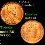 1954-s Lincoln Cent 1c Grades GEM+ Unc RD