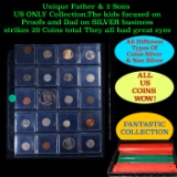 Unique Father & 2 Sons US ONLY Collection,The kids focused on Proofs and Dad on SILVER business stri