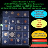 Unique Father & 2 Sons US ONLY Collection,The kids focused on Proofs and Dad on SILVER business stri