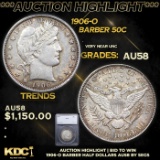 ***Auction Highlight*** 1906-o Barber Half Dollars 50c Graded au58 By SEGS (fc)