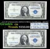 Lot of 7 Consecutive 1935A $1 Silver Certificates - All CU!