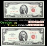 Lot of 8 Consecutive 1963A $2 United States Notes - All CU!