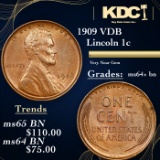 1909 VDB Lincoln Cent 1c Grades Choice+ Unc BN