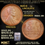 ***Auction Highlight*** 1920-s Lincoln Cent 1c Graded ms64+ bn BY SEGS (fc)