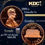 Proof 2002-s Lincoln Cent 1c Graded pr70 rd dcam BY SEGS