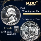 Proof 1954 Washington Quarter 25c Graded pr68 cam By SEGS