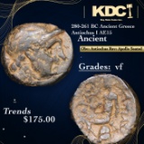 280-261 BC Ancient Greece Antiochus I AE15 Ancient Grades vf