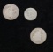 Lot Of Three Coins 2x Seated Liberty Dines 1x 3cs