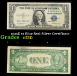 1935E $1 Blue Seal Silver Certificate vf++