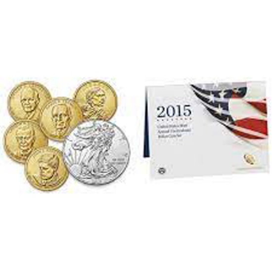 2015 United States Mint Annual Uncirculated Dollar Coin Set - Key Issue 5 Coins