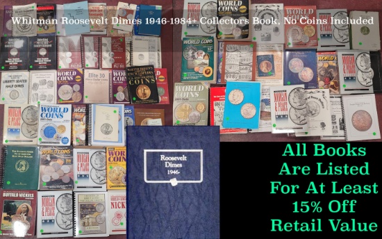 Whitman Roosevelt Dimes 1946-1984+ Collectors Book, No Coins Included