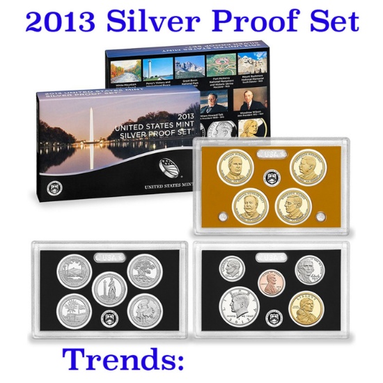 2013 United States Mint Silver Proof Set. 14 Coins Inside.