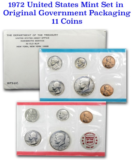1974 U.S. Mint Set Original Government Packaging 13 coins!
