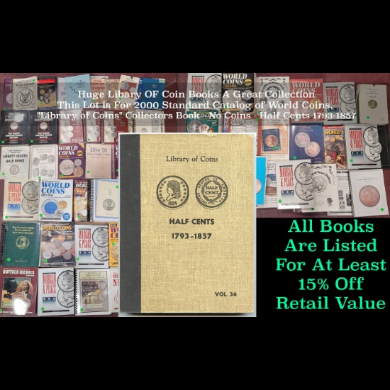 "Library of Coins" Collectors Book - No Coins - Half Cents 1793-1857