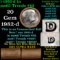 BU Shotgun Kennedy 50c Roll, 1982-d 20 pcs Federal Reserve Bank of Cleveland Wrapper $10