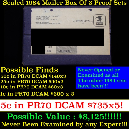 Original sealed box 3- 1984 United States Mint Proof Sets