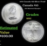 1976 Canada 10 Dollars Silver KM# 93 Grades Brilliant Uncirculated