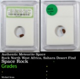 Authentic Meteorite Space Rock North West Africa, Sahara Desert Find Graded BY INB