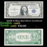 1935E $1 Blue Seal Silver Certificate Grades Select CU