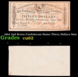 1864 2nd Series Confederate States Thirty Dollars Note Grades Select CU