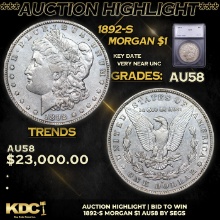 ***Auction Highlight*** 1892-s Morgan Dollar $1