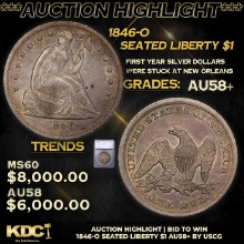 *Auction Highlight*1846-o Seated Liberty Dollar $1