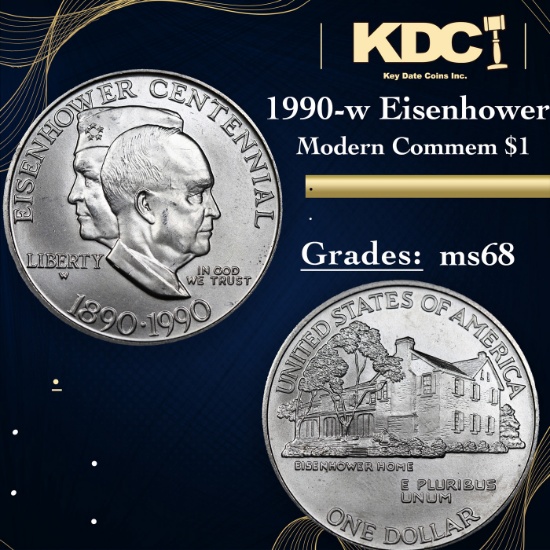 1990-w Eisenhower Modern Commem Dollar $1 Grades GEM+++ Unc