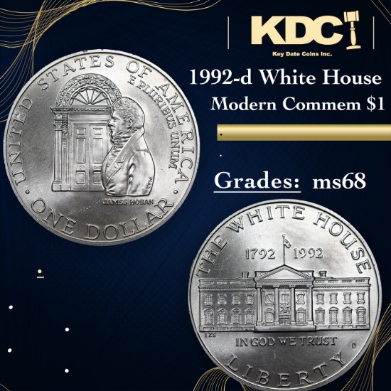 1992-d White House Modern Commem Dollar $1 Grades GEM+++ Unc