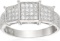 Decadence Sterling Silver Pave 3 Tier Ring Size 9