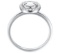 Decadence sterling Silver 5mm Round Halo  Ring Size 7