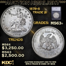 ***Auction Highlight*1878-s Trade Dollar $1 Graded