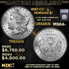 ***Auction Highlight*** 1892-cc Morgan Dollar $1