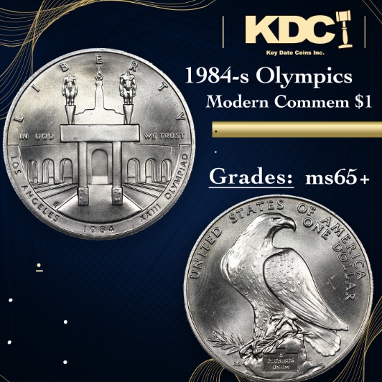 1984-s Olympics Modern Commem Dollar $1 Grades GEM+ Unc