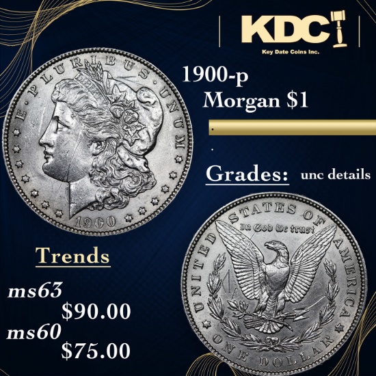 1900-p Morgan Dollar 1 Grades Unc Details