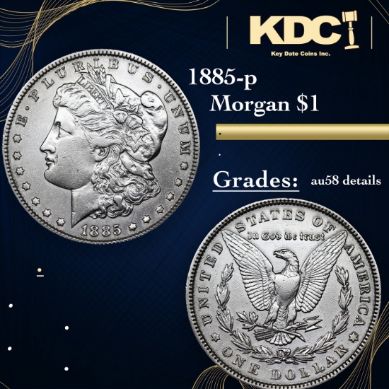1885-p Morgan Dollar 1 Grades AU Details