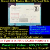 Original sealed box 5- 1981 United States Mint Proof Sets