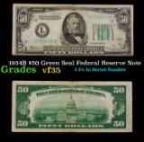 1934B $50 Green Seal Federal Reserve Note Grades vf++