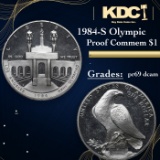 Proof 1984-S Olympic Modern Commem Dollar $1 Grades GEM++ Proof Deep Cameo