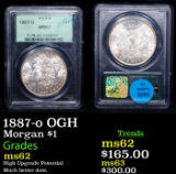 PCGS 1887-o Morgan Dollar OGH 1 Graded ms62 By PCGS