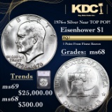 1976-s Silver Eisenhower Dollar Near TOP POP! 1 Graded ms68 BY SEGS